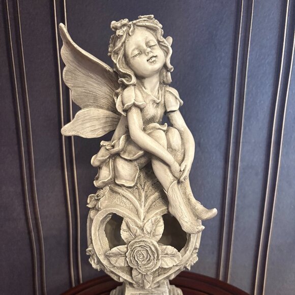 Fairy Garden Statue – 12” Tall Resin Fairy with Wings - Picture 1 of 6